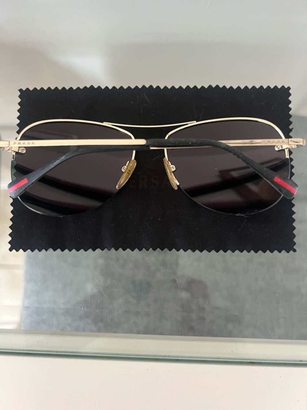 PRADA Pink Mirrored Aviator Sunglasses - Women Accessories - Picture 3 of 7